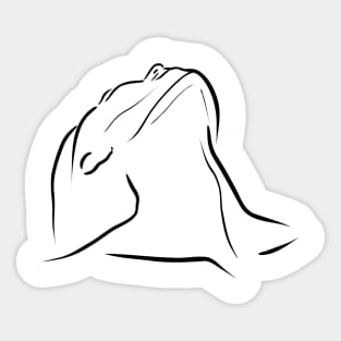 Minimalist Abstract Woman Body Line Sticker